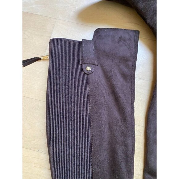 Anne Klein "Audrey" Brown tall boot Women Sz 5 back zip - Picture 4 of 10